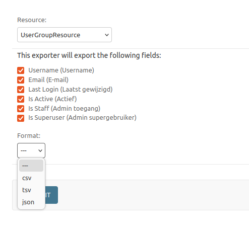 Export Authorization Matrix Formats
